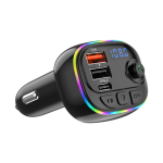 Bluetooth FM Transmitter Αυτοκινήτου Με Οθόνη LED Και RGΒ Φωτισμό C23 - Image 5