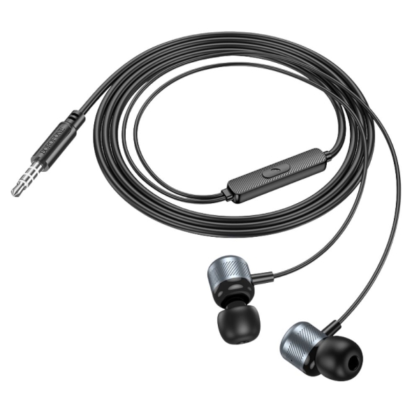 Borofone Bm93 In-ear Handsfree Ακουστικά με Βύσμα 3.5mm Γκρι