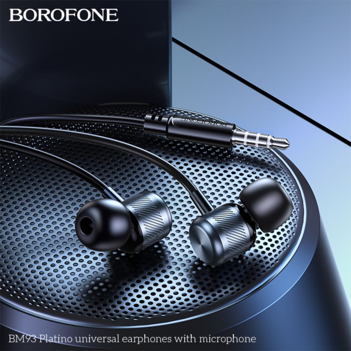 Borofone Bm93 In-ear Handsfree Ακουστικά με Βύσμα 3.5mm Γκρι