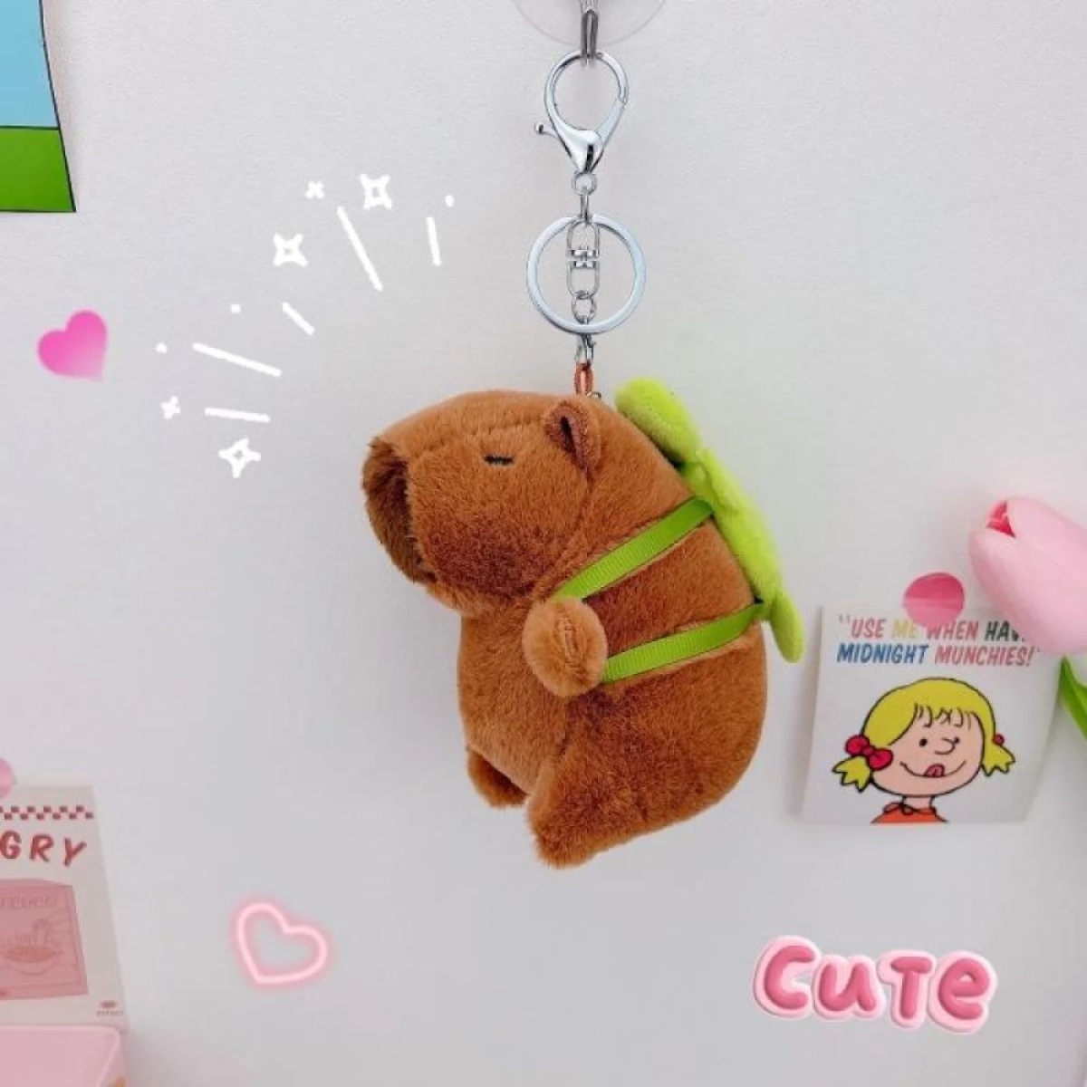 Μπρελόκ Λούτρινο 15cm 86629 Capybara με Χελωνίτσα