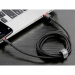 Baseus Καλώδιο Φόρτισης USB-A σε Type C, 3A USB 2.0 Cafule Braided 1m Μαύρο CATKLF-BG1 - Image 3