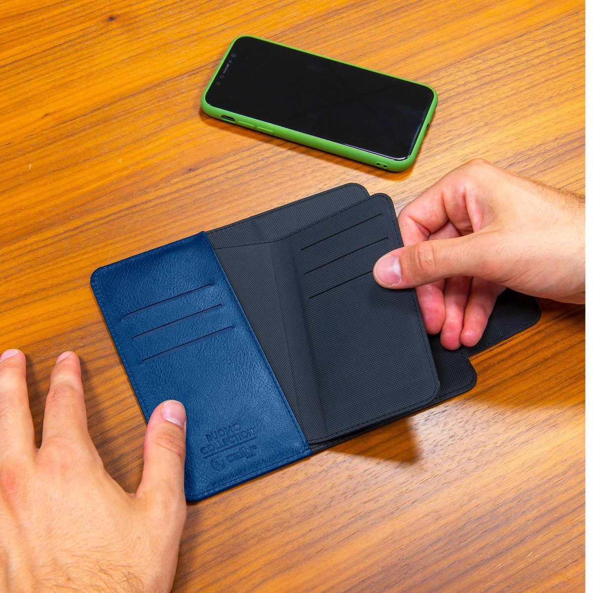 Celly Θήκη Wallet Duomo με Μαγνήτη για Smartphone έως 5.8" Μπλε DUOMOXLBL - Image 4