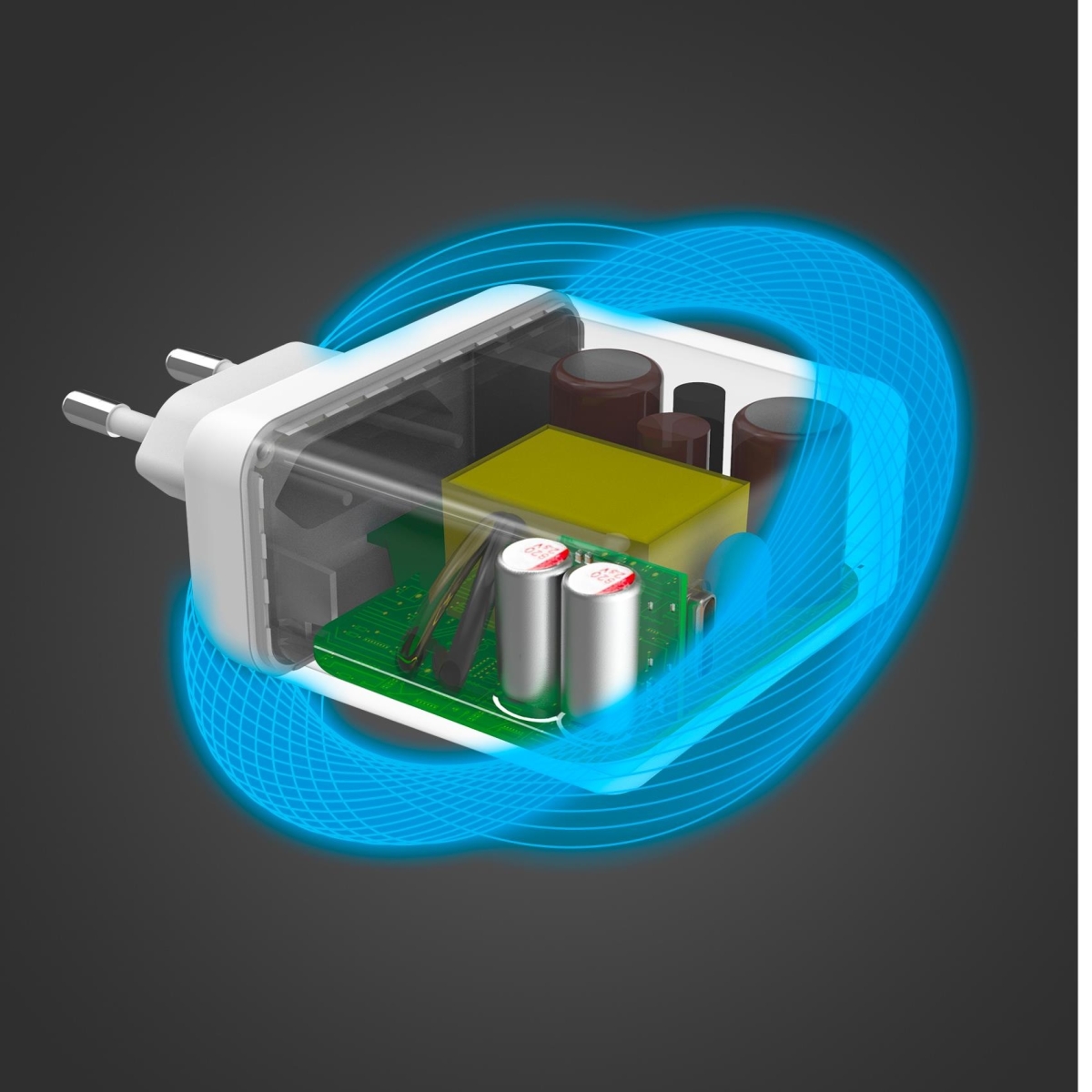 Φορτιστής Celly 65W Λευκός με Τεχνολογία GaN και Type-C TC1C65WGANWH - Image 3