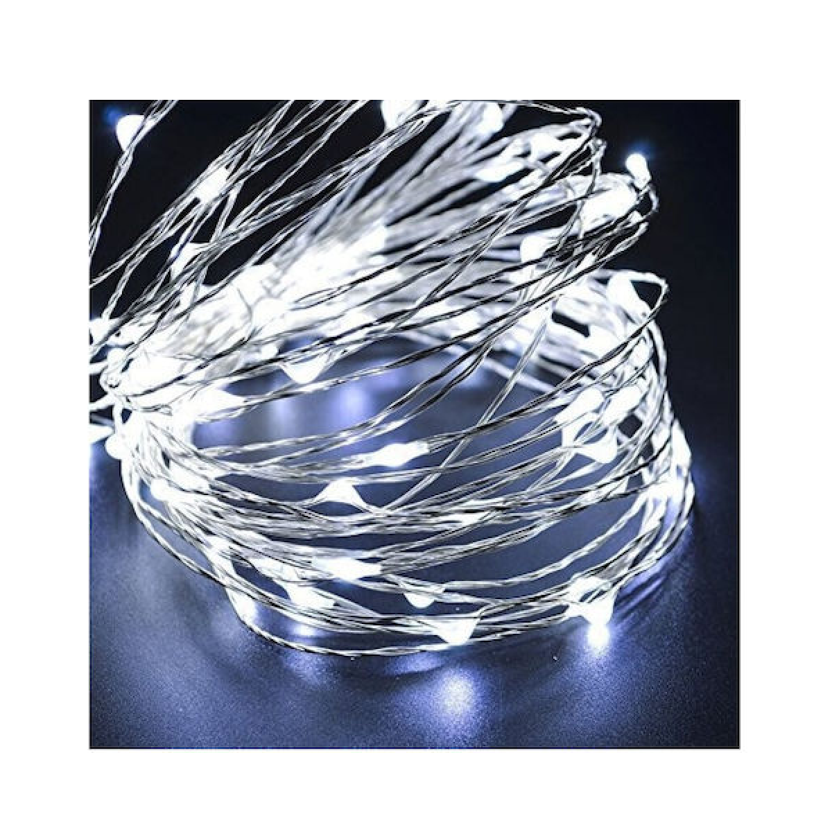 Χριστουγεννιάτικα Λαμπάκια 100LED 8m Λευκού Ψυχρού Φωτισμού 299068 - Image 3