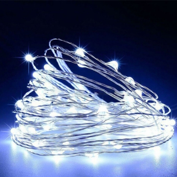 Χριστουγεννιάτικα Λαμπάκια 100LED 8m Λευκού Ψυχρού Φωτισμού 299068