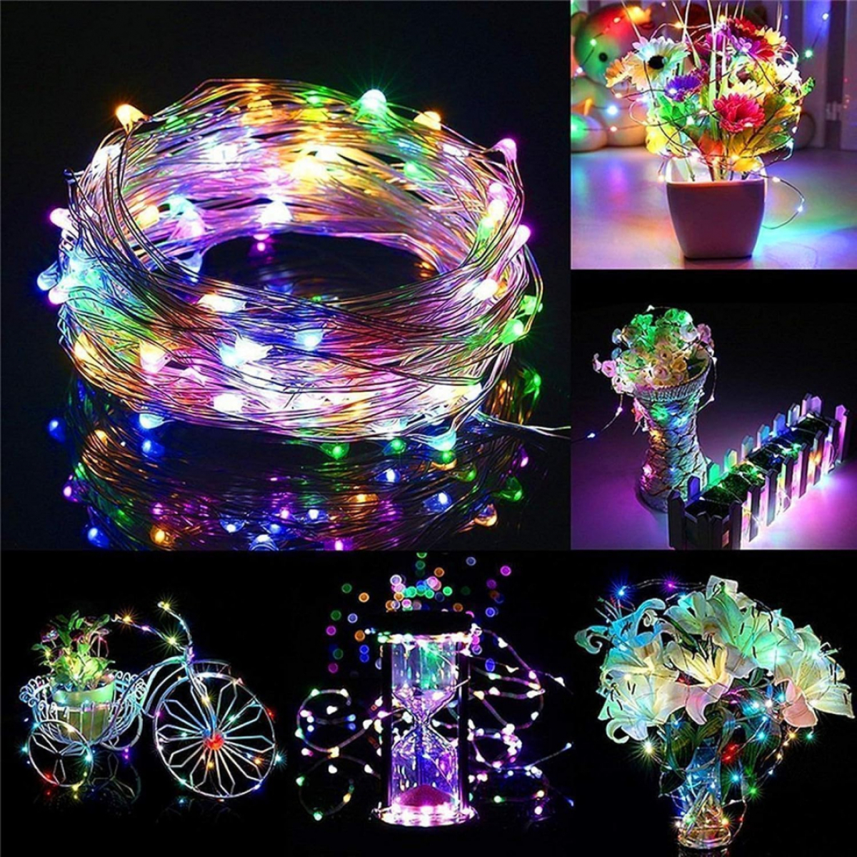 Χριστουγεννιάτικα Λαμπάκια 50LED 5m RGB Πολύχρωμου Φωτισμού 299064 - Image 4