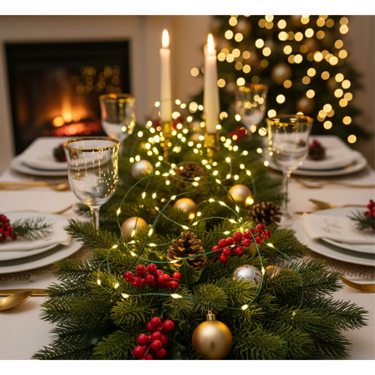 Χριστουγεννιάτικα Λαμπάκια Μπαταρίας 150LED 15m Θερμού Λευκού Φωτισμού Aigostar - Image 3