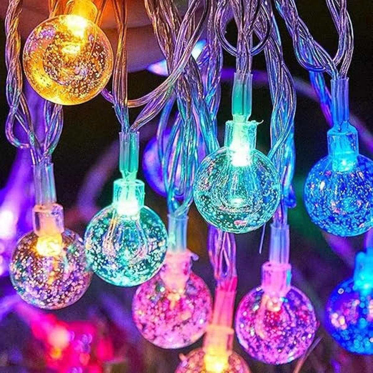 Χριστουγεννιάτικα Λαμπάκια σε Σειρά 50 LED 10m RGΒ Πολύχρωμος Φωτισμός