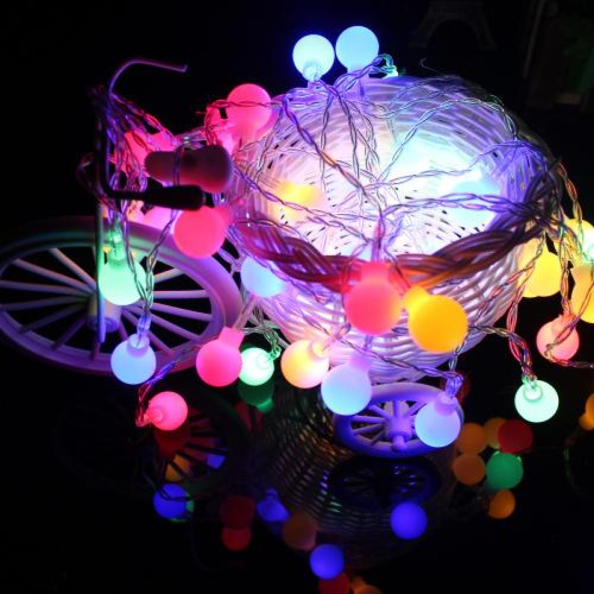 Χριστουγεννιάτικα Λαμπάκια σε Σειρά 50 LED Μπαλάκια Πολύχρωμα 10m