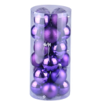 Χριστουγεννιάτικες Μπάλες 4cm 24τμχ Μωβ SDS-23487