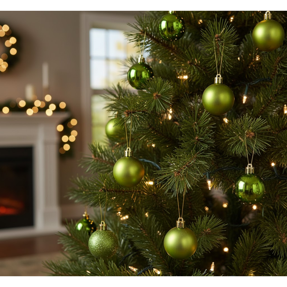 Χριστουγεννιάτικες Μπάλες 8cm 24τμχ Πράσινο SDS-23500 - Image 2