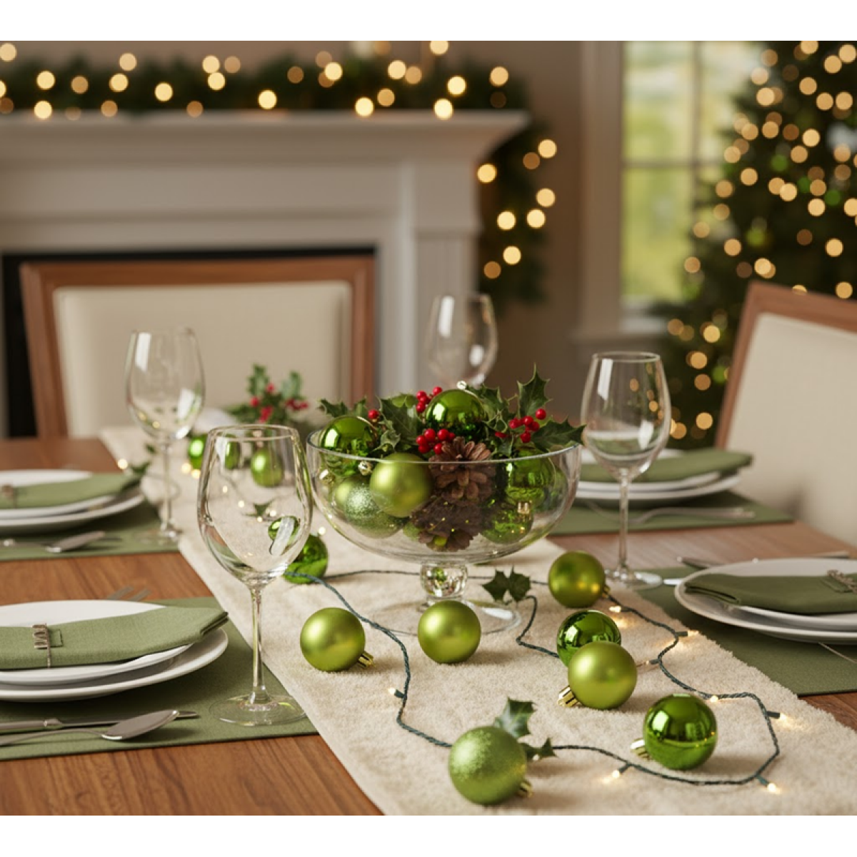 Χριστουγεννιάτικες Μπάλες 8cm 24τμχ Πράσινο SDS-23500 - Image 3