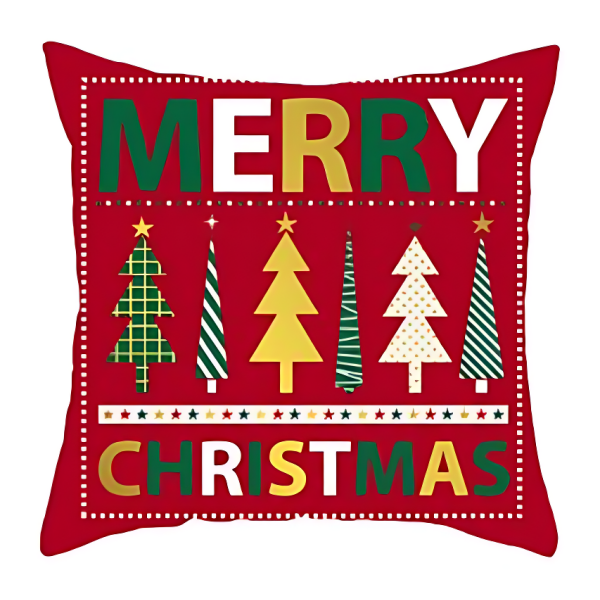 Χριστουγεννιάτικη Διακοσμητική Μαξιλαροθήκη 45x45cm Merry Christmas 81135