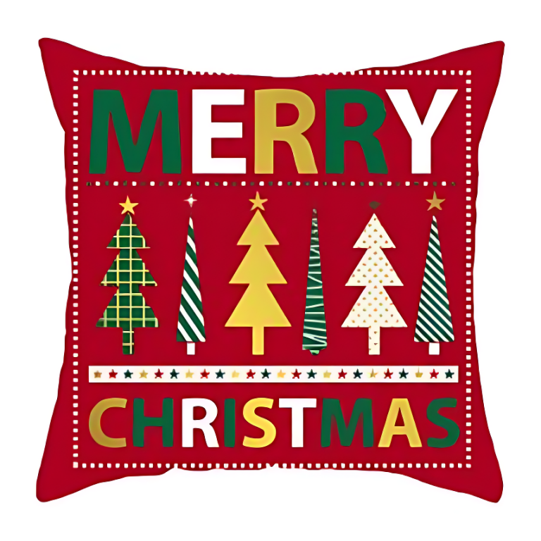 Χριστουγεννιάτικη Διακοσμητική Μαξιλαροθήκη 45x45cm Merry Christmas 81135