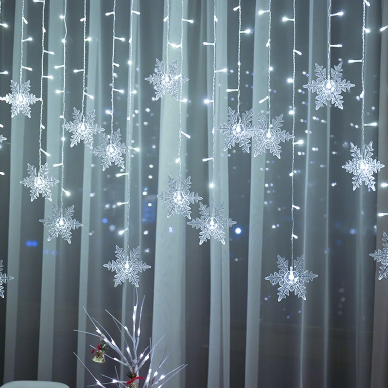 Χριστουγεννιάτικη Γιρλάντα 60LED 3x0.7m με Λευκό Ψυχρό Φωτισμό Aigostar