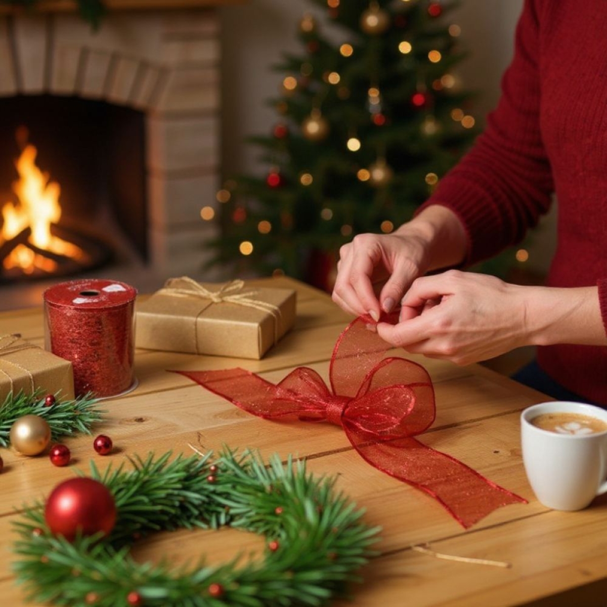 Χριστουγεννιάτικη κορδέλα 11.5cm*2.7m – Christmas ribbon