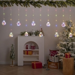 Χριστουγεννιάτικη LED Κουρτίνα με 10 Φωτιζόμενες Πολύχρωμες Μπάλες RGB