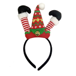 Χριστουγεννιάτικη Στέκα Μαλλιών Με Πόδια Ξωτικού και Σκουφί SDS-26014