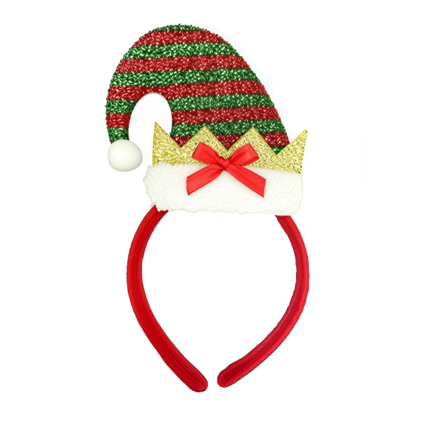 Χριστουγεννιάτικη Στέκα Μαλλιών Με Σκούφο Ξωτικού SDS-26015