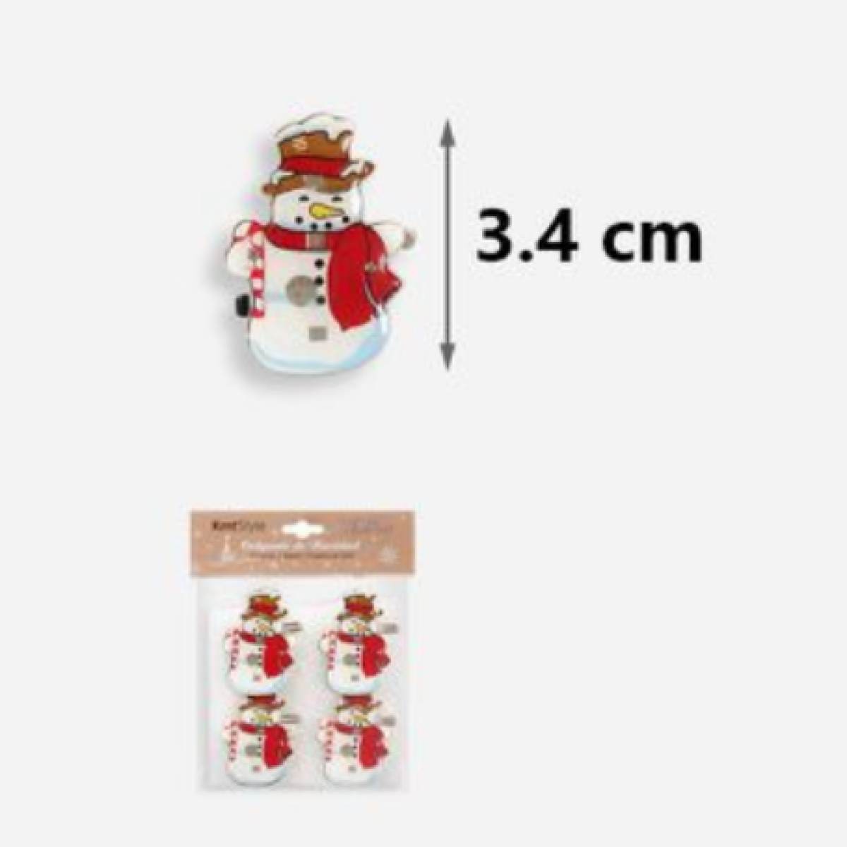 Χριστουγεννιάτικο Μπρελόκ – Καρφίτσα Χιονάνθρωπος Με Φωτισμό 4τμχ 7994197
