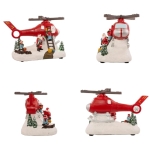 Χριστουγεννιάτικο Διακοσμητικό Άγιος Βασίλης με Ελικόπτερο, Φωτισμό και Μουσική