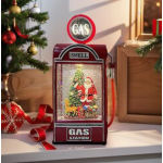Χριστουγεννιάτικο Διακοσμητικό Gas Station Με Χριστουγεννιάτικη Σκηνή 32.5cm SDS-28218
