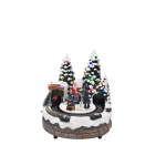 Χριστουγεννιάτικο Διακοσμητικό Σκηνικό με Φωτισμό LED, Κίνηση και Μουσική 19x19x22cm