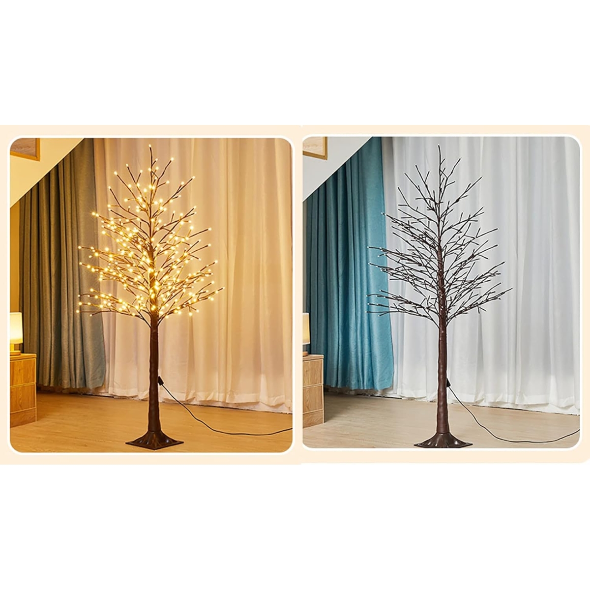 Χριστουγεννιάτικο Φωτιζόμενο Δέντρο 350 Led 180cm με Θερμό Λευκό Φωτισμό