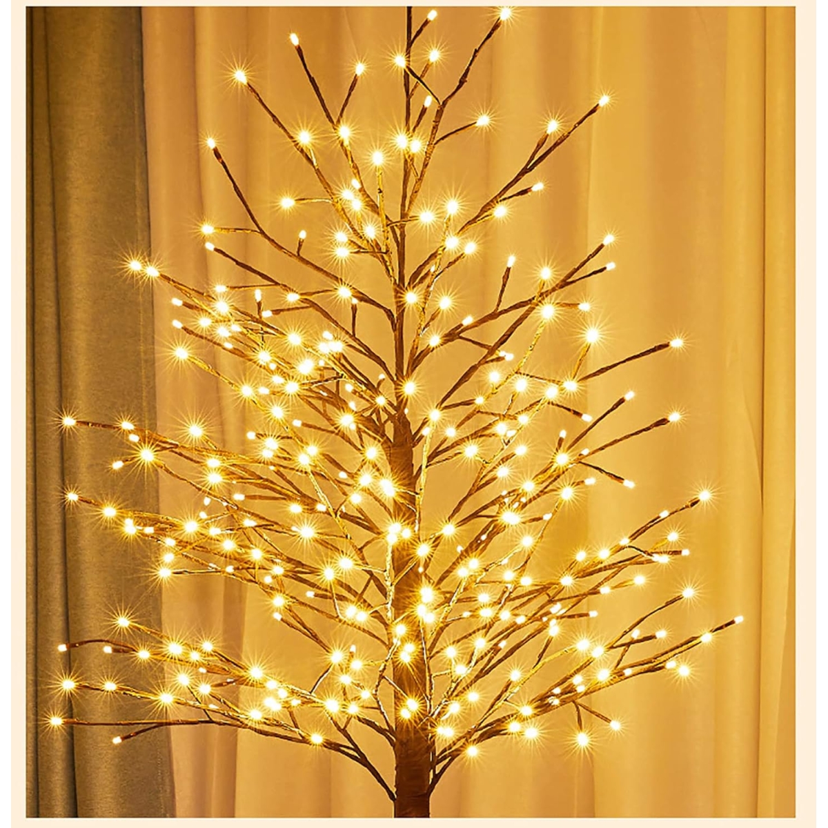 Χριστουγεννιάτικο Φωτιζόμενο Δέντρο 350 Led 180cm με Θερμό Λευκό Φωτισμό