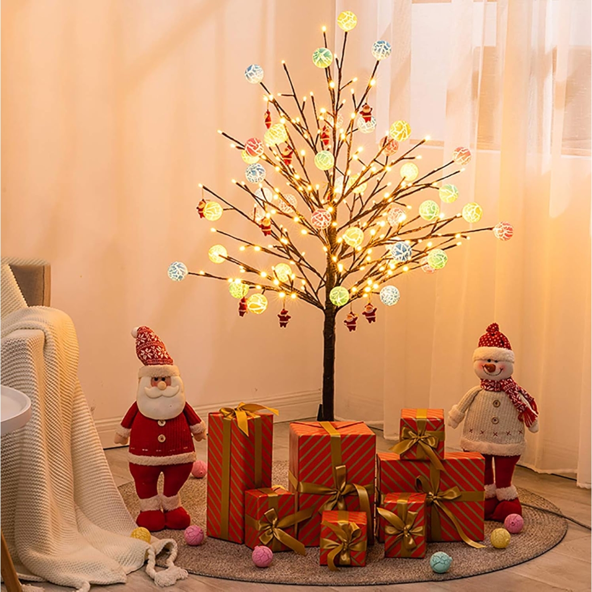 Χριστουγεννιάτικο Φωτιζόμενο Δέντρο 350 Led 180cm με Θερμό Λευκό Φωτισμό