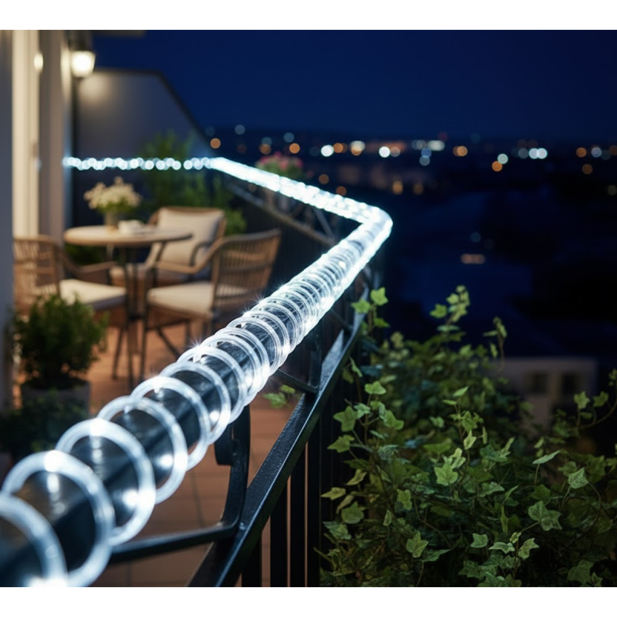Χριστουγεννιάτικος Φωτοσωλήνας 300LED 15m Λευκού Ψυχρού Φωτισμού Aigostar - Image 3