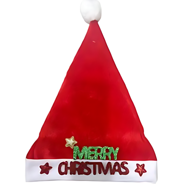Χριστουγεννιάτικος Σκούφος Με Αστεράκια Merry Christmas SDS-26021