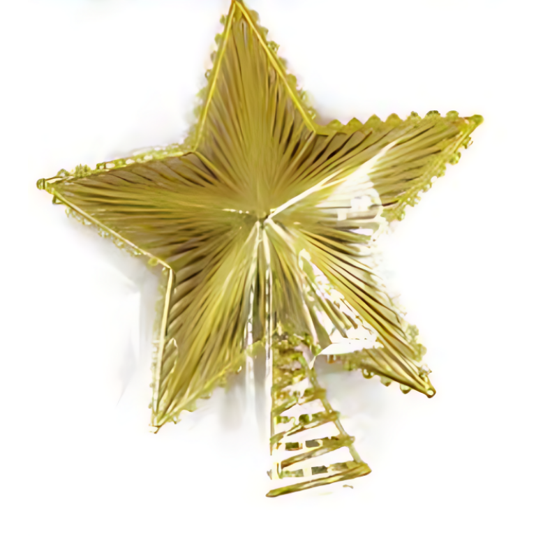 Χρυσό Αστέρι Κορυφής Χριστουγεννιάτικου Δέντρου 20cm SDS-25936