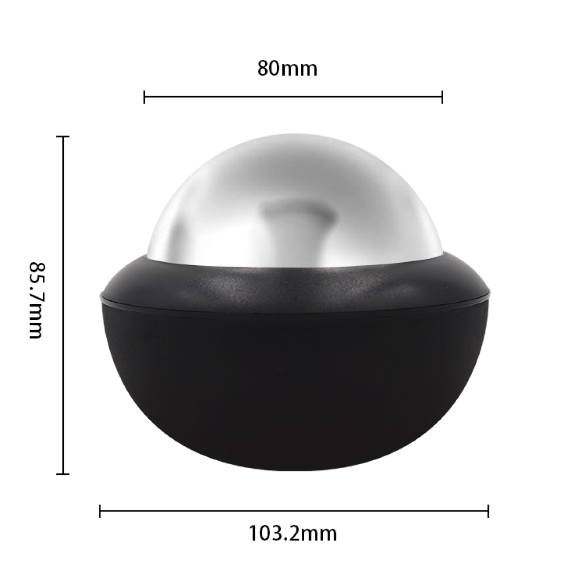 Massforce Μπάλα Μασάζ Κρυοθεραπείας MASSPHERE™ Cold Massage Roller Ασημί/Μαύρο CRYOBALLBK - Image 3