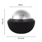 Massforce Μπάλα Μασάζ Κρυοθεραπείας MASSPHERE™ Cold Massage Roller Ασημί/Μαύρο CRYOBALLBK - Image 3