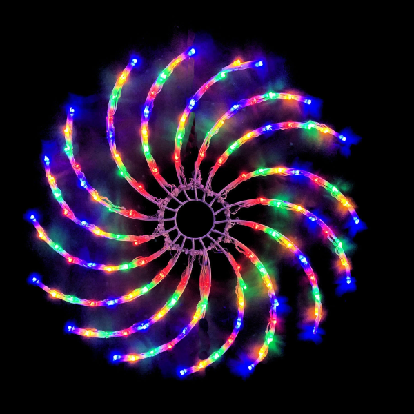 Διακοσμητικό Φωτιστικό LED Spinner Rainbow Πολύχρωμο 70cm