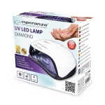 Esperanza Φουρνάκι Νυχιών με 36 Λάμπες LED 80W Diamond Λευκό EBN007 - Image 4