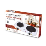 Esperanza Επιτραπέζια Εστία Εμαγιέ Διπλή 2500W Λευκή EKH007W - Image 2