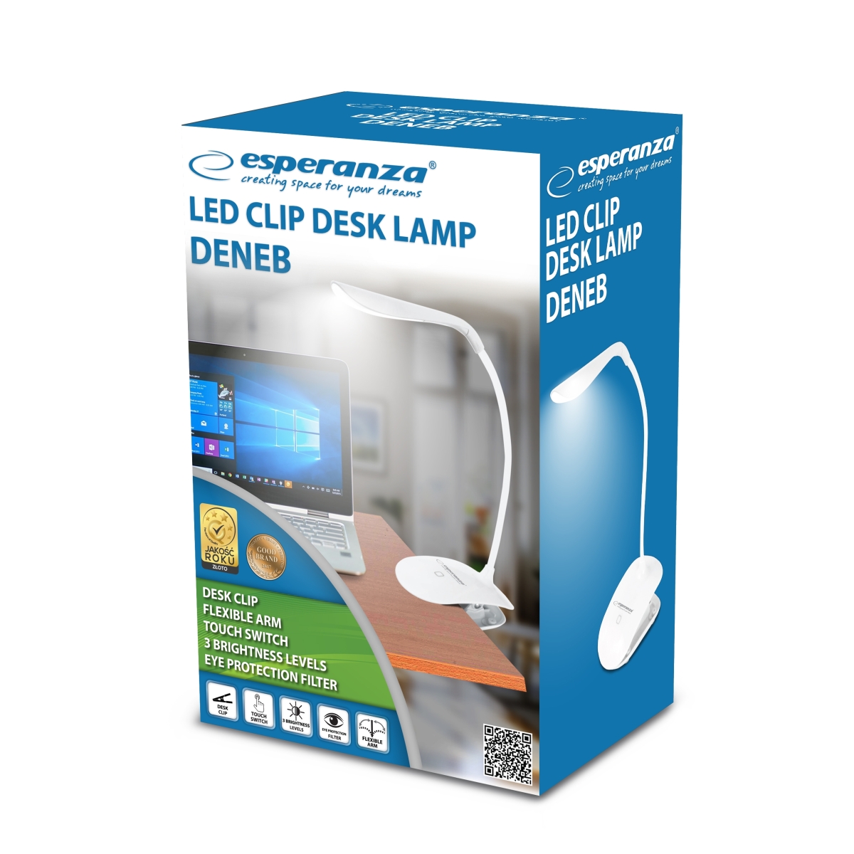 Esperanza Φωτιστικό Γραφείου Deneb 3W 14 LED  Λευκό ELD104W - Image 2