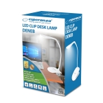 Esperanza Φωτιστικό Γραφείου Deneb 3W 14 LED  Λευκό ELD104W - Image 2