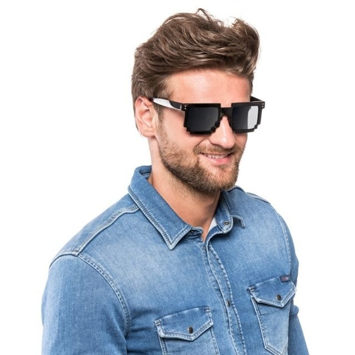 Gadget Master Γυαλιά 8 bit pixel party glasses μαύρα - Image 2