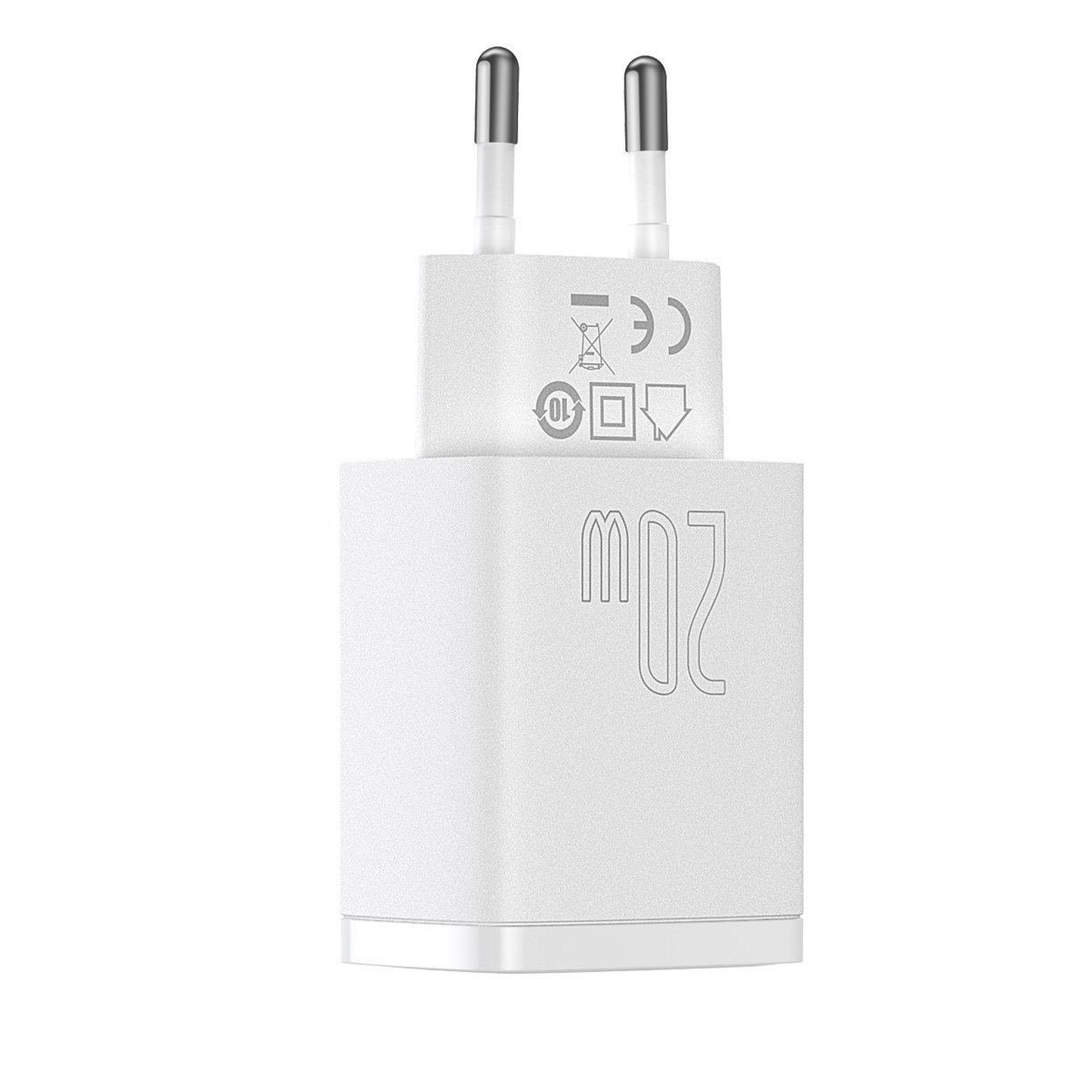 Baseus USB-A / USB-C Wall Adapter 20W Λευκό (CCXJ-B02) - Image 3