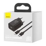 Baseus Wall Adapter USB-C to Lightning Cable & USB-C Μαύρο (Super Si) TZCCSUP-B01 - Image 3