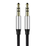 Baseus Υφασμάτινο Καλώδιο Ήχου 3.5mm M30 1.5 Μέτρο - Ασημί Μαύρα - Image 3
