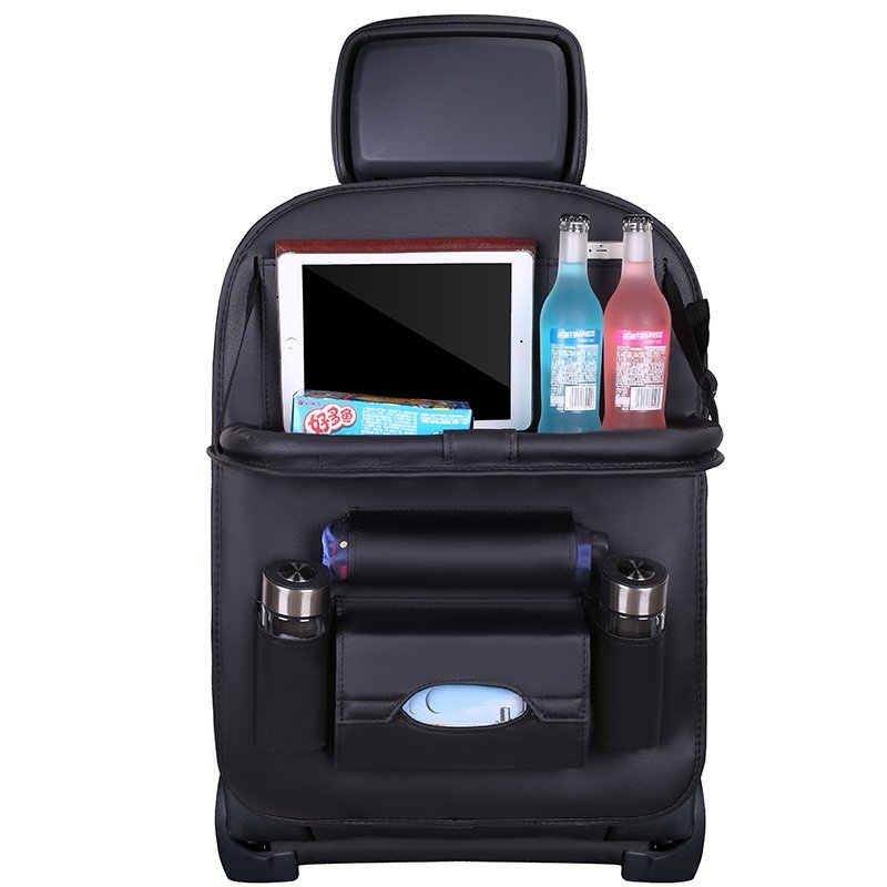 Car organizer Θήκη Πλάτης Καθίσματος Αυτοκινήτου Universal Με Μικρό Τραπεζάκι - Μαύρο 9111201942448
