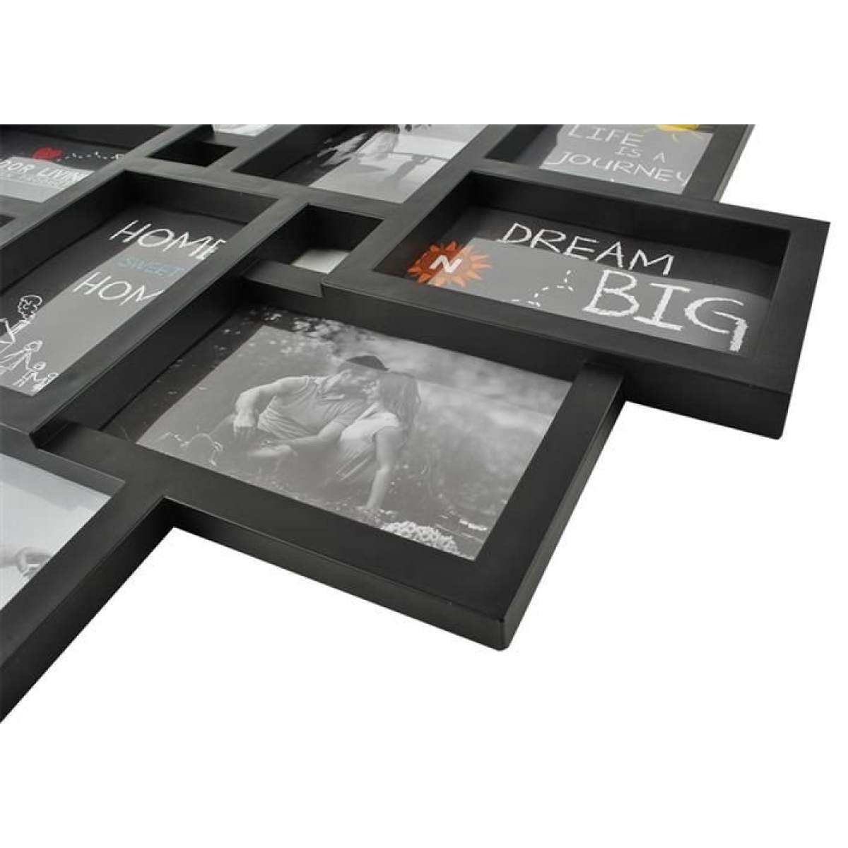 Πολυκορνίζα Πλαστική 10 Θέσεων 54x49x2cm για Φωτογραφίες Διαστάσεων έως 10x15cm Μαύρη 00006297 - Image 3
