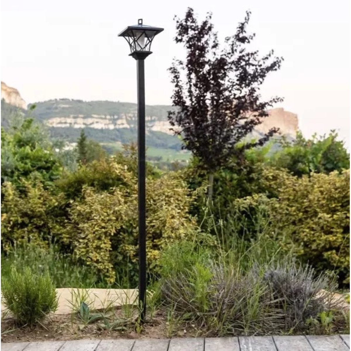 Καρφωτό Ηλιακό Φωτιστικό Κήπου IP44 57-155 x 17 x 17 cm Μαύρο 00023548 - Image 2