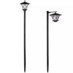 Καρφωτό Ηλιακό Φωτιστικό Κήπου IP44 57-155 x 17 x 17 cm Μαύρο 00023548 - Image 4