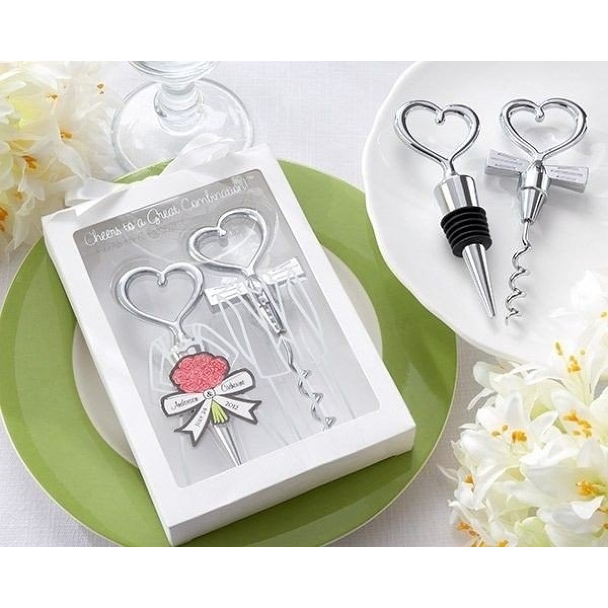 Gadget Master Gadget Master Τιρμπουσόν & Πώμα Κρασιού σε Σχήμα Καρδιάς - Image 3