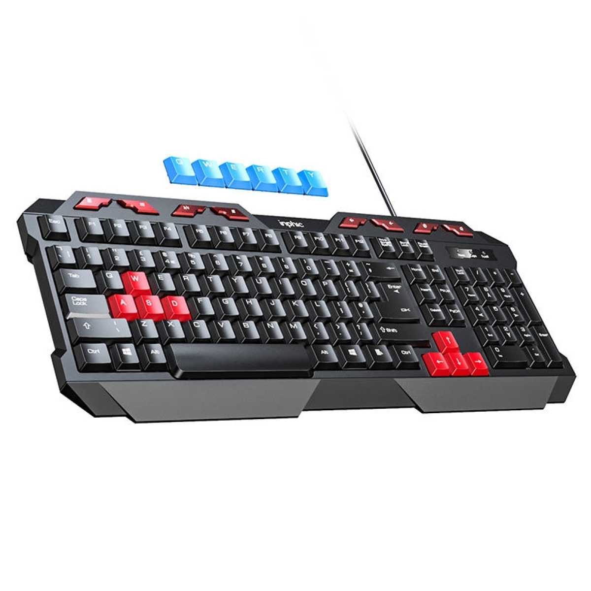Inphic Gaming Keyboard Ενσύρματο Μαύρο Κόκκινο V610 - Image 2